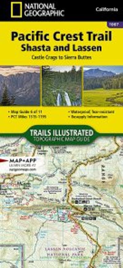 Pacific Crest Trail California Shasta Lassen Nat Geo Topo Booklet