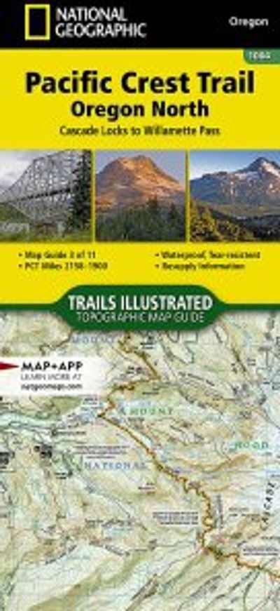 Pacific Crest Trail Oregon North Nat Geo Trails Illustrated Topo Booklet