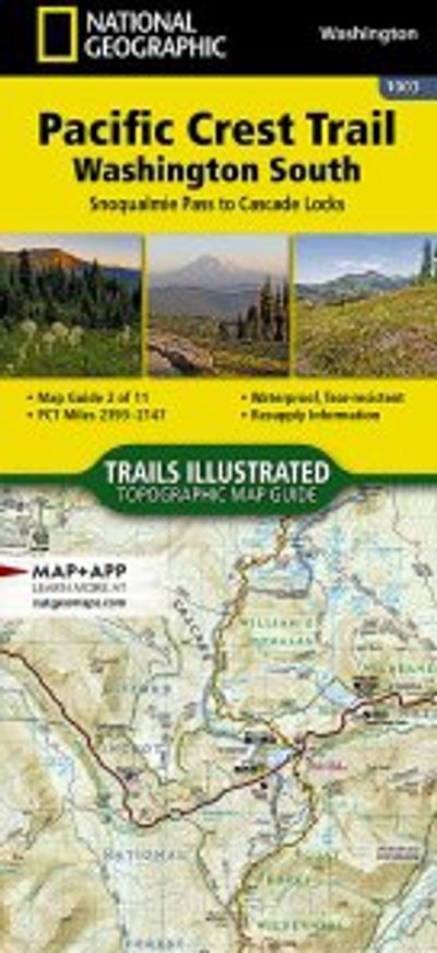 Pacific Crest Trail Washington South Nat Geo Trails Illustrated Booklet 