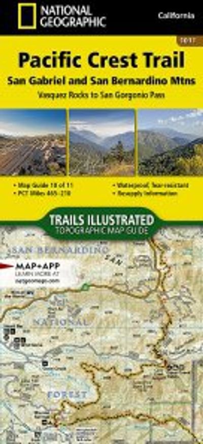 Pacific Crest Trail California San Gabriel San Bernadino Mountains Nat Geo Booklet