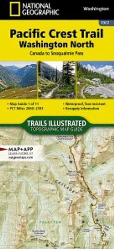Pacific Crest Trail Washington North Nat Geo Trails Illustrated Booklet