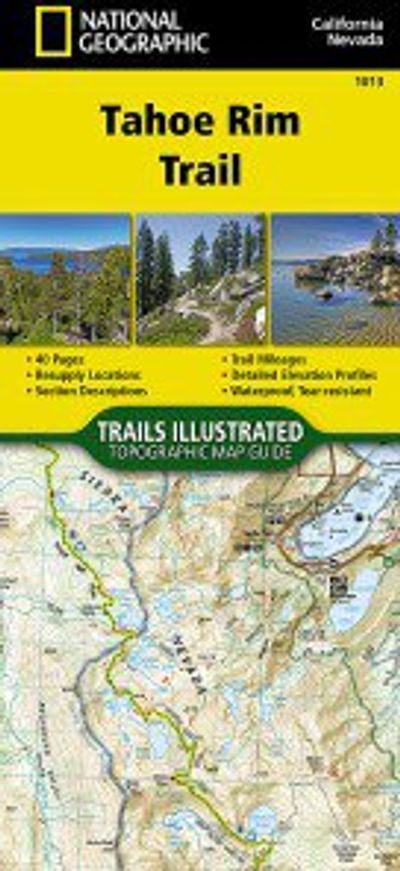 Tahoe Rim Trails National Geographic Trails Illustrated Topo Map Waterproof