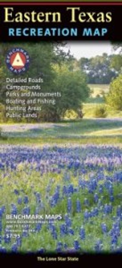 Eastern Texas Road Map by Benchmark