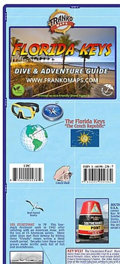 Florida Keys Dive and Guide Map by Franko