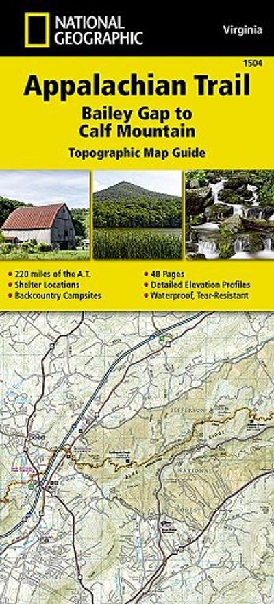 Appalachian Trail 1504 Booklet Trails Illustrated Hiking Waterproof Topo Maps