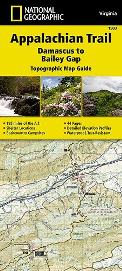 Appalachian Trail Map 1503 Damascus to Bailey Gap