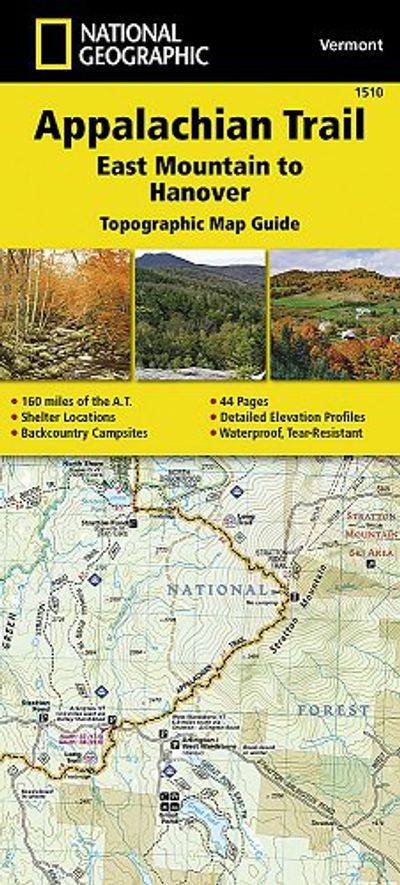 Appalachian Trail 1510 Booklet Trails Illustrated Hiking Waterproof Topo Maps