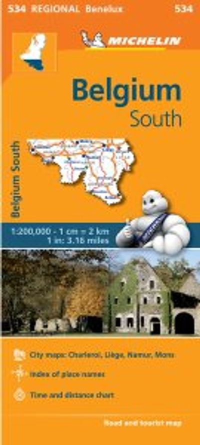 Belgium South Regional Map 534 Michelin