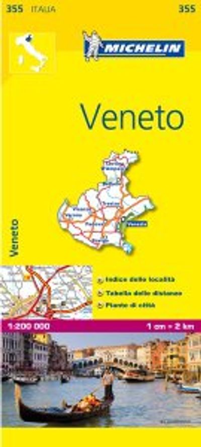 Veneto Italy Travel Map 355 by Michelin