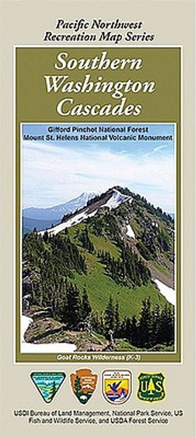 Southern Washington Cascades Pac NW Rec Map Series Guide Map