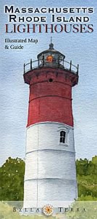 Massachusetts & Rhode Island Lighthouse Map by Bella Terra