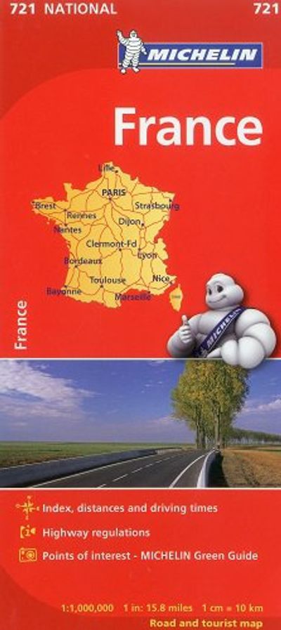 France Travel Map 721 Michelin