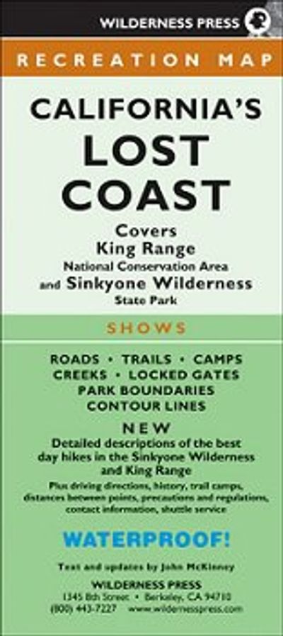 King Range Conservation Area and Sinkyone Wilderness State Park Recreation Map