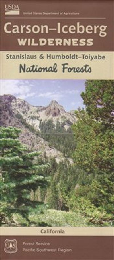 Carson - Iceberg Wilderness California National Forest Service Map 