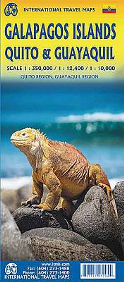 Galapagos Islands Travel and Reference Map by ITMB