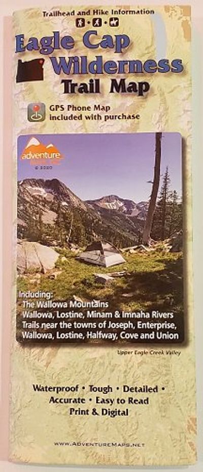 Eagle Cap Wilderness Trail Map by Adventure Map