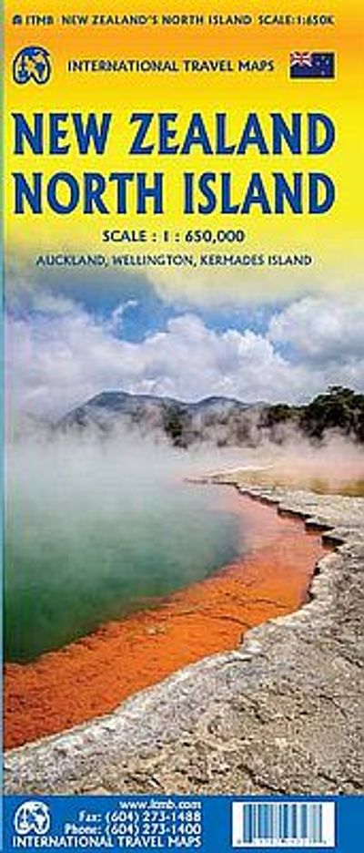 New Zealand North Island Travel Map by ITM - Cover
