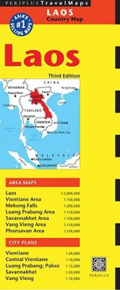 Loas Folded Travel and Reference Map by Periplus Maps