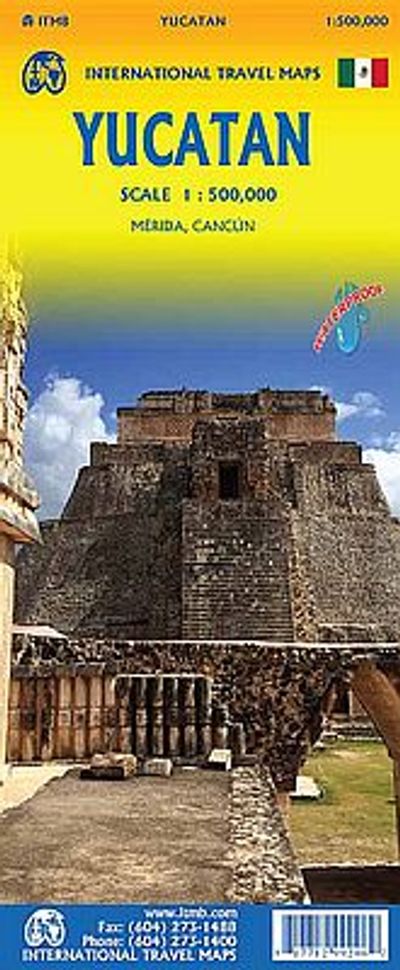 Yucatan Mexico Travel Map by ITM - Cover