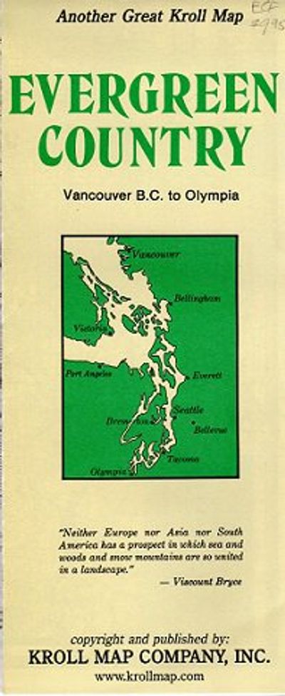 Evergreen Country Map l Kroll Map Company
