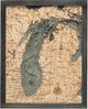 Lake Michigan Woodchart Gray