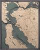 San Francisco Nautical Wood Chart -Large - Gray Frame