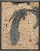 Lake Michigan 3D Wood Chart - Large Gray Frame