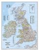 Britain Ireland Classic Blue Wall Map National Geographic Poster