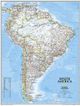 South America Wall Map Classic Blue National Geographic 