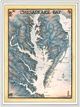 Chesapeake Bay Nautical Watercolor Art Wall Map