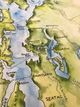 Puget Sound Watercolor Map Illustration - Seattle Area