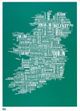 Ireland Typographic Wall Map Decorative Poster