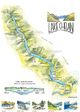 Lake Chelan Watercolor Illustration Map