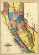 California 1851 Antique Map Replica