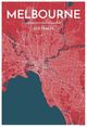 Melbourne City Map Graphic Wall Art Point Two