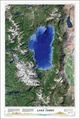 Lake Tahoe Satellite Image Wall Map