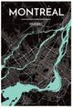Montreal City Map Graphic Wall Art Point Two