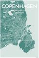 Copenhagen City Map Wall Poster Graphic Point Two