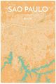 Sao Paulo City Map Graphic Wall Art Point Two