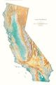 California State Wall Map Shaded Relief Topographic by Raven Maps