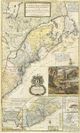 Northeast American Coast 1715 Antique Map Replica