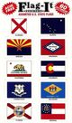 US States Mini Flag Sticker Decals full set of 50 states plus