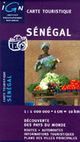 Senegal Topographic Travel Road Map IGN
