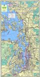 Evergreen Country Vancouver BC to Olympia Wall Map