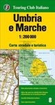Umbria and Marche Italy Regional Street Map by Touring Club of Italy