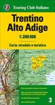 Trentino Italy Regional Street Map by Touring Club of Italy