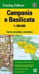 Campania and Basilicata Italy Regional Street Map by Touring Club of Italy