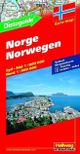Hallwag Map of Norway Folded Road Travel