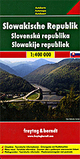 Slovakia Folded Travel and Road Map by Freytag and Berndt