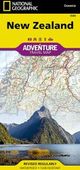 New Zealand Travel Adventure Road Map Waterproof Topo Nat Geo